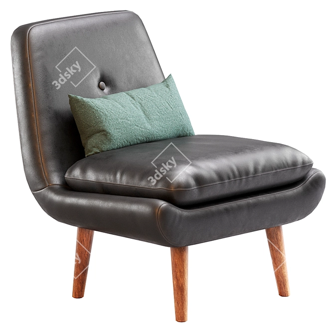 Modern Low-Poly Armchair Vince 3D model image 3