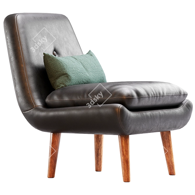 Modern Low-Poly Armchair Vince 3D model image 4