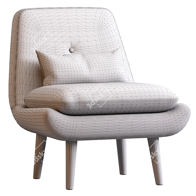 Modern Low-Poly Armchair Vince 3D model image 5