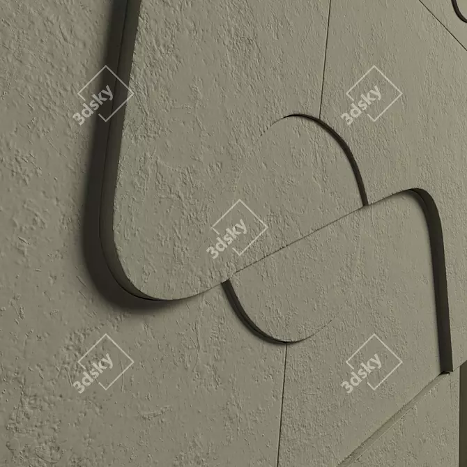 Elegant Decorative Panel Set 3D model image 2