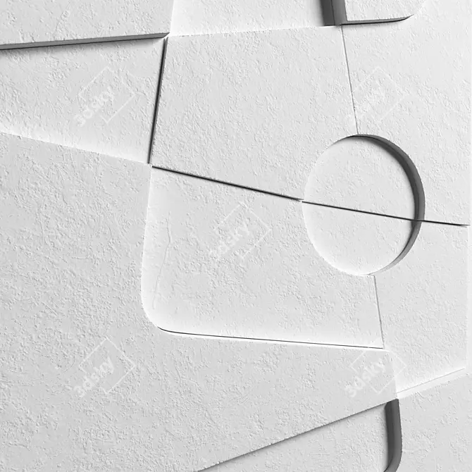 Elegant Decorative Panel Set 3D model image 3