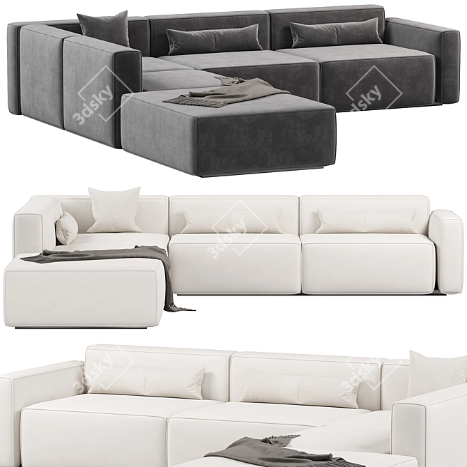 Modern Modular Sectional Sofa Set 3D model image 3