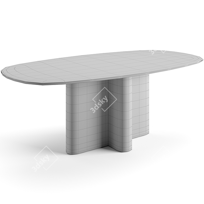 Trussardi Casa Dining Set: Andrej Table & Fence Chair 3D model image 5