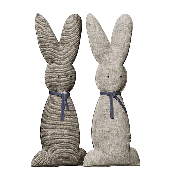 Soft Rabbit Plush Toy 3D model image 1