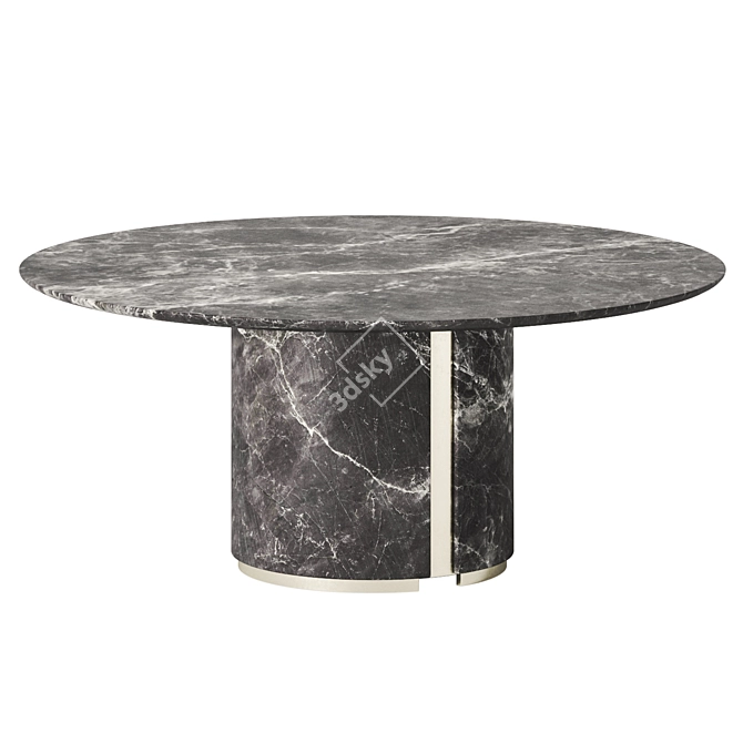 Elegant Ercolino Marble Coffee Table 3D model image 2