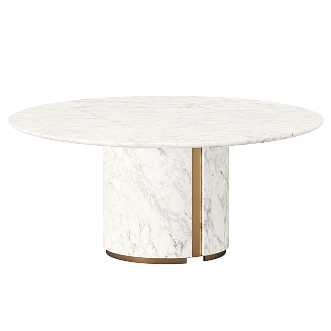 Elegant Ercolino Marble Coffee Table 3D model image 3