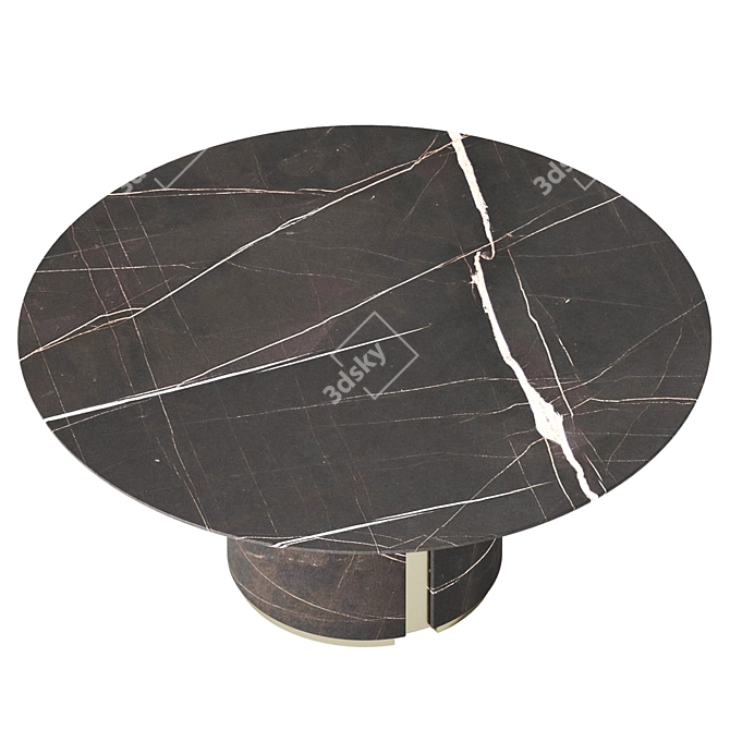 Elegant Ercolino Marble Coffee Table 3D model image 4