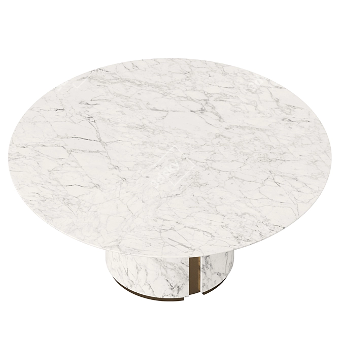 Elegant Ercolino Marble Coffee Table 3D model image 6