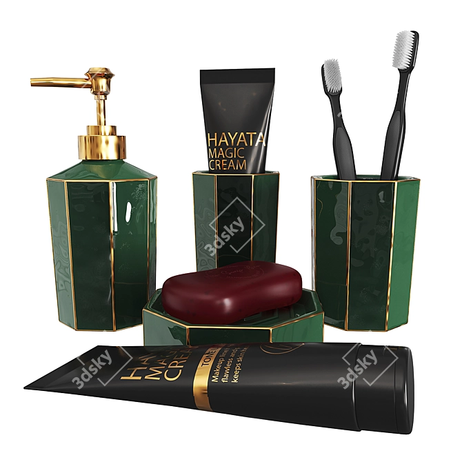 Elegant Bathroom Set RD-124 3D model image 1