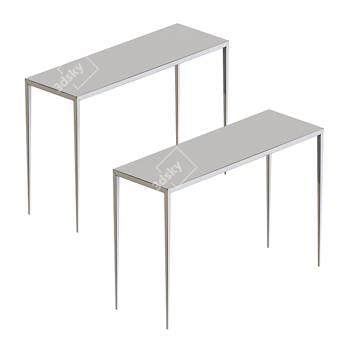 Elegant Jean Michel Frank Console 3D model image 3