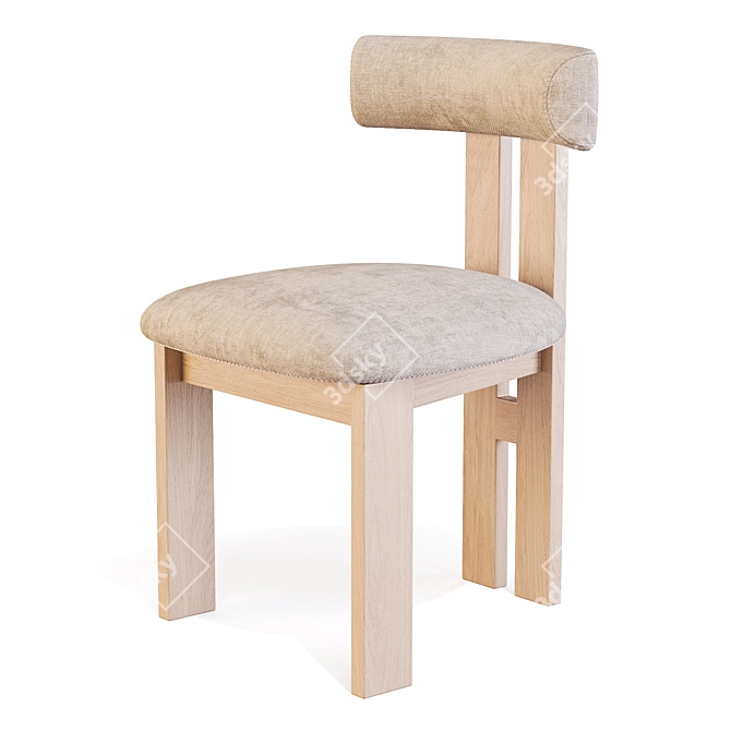 Ceremonie Natural Boucle Dining Chair 3D model image 2