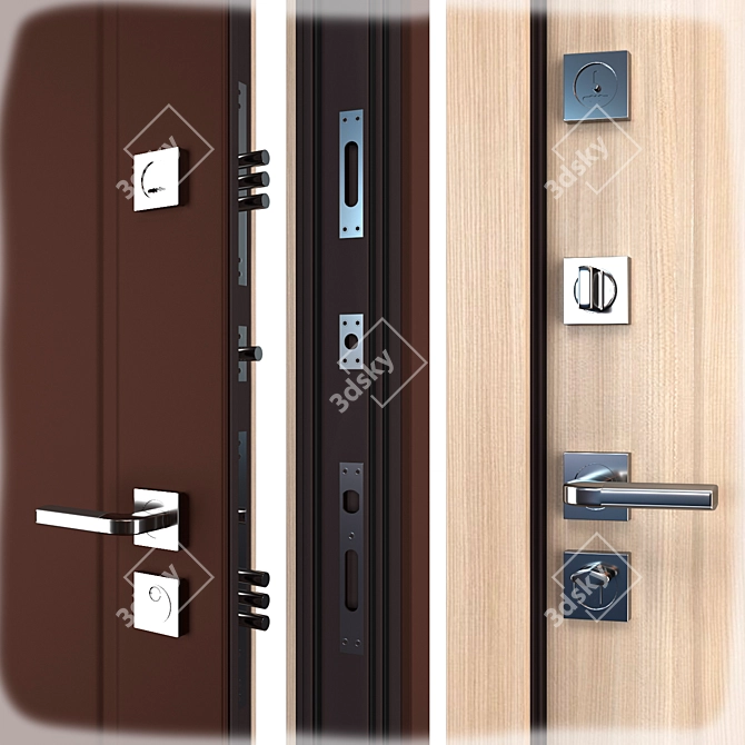 Madlen Metal Entry Door (Abwehr) 3D model image 2