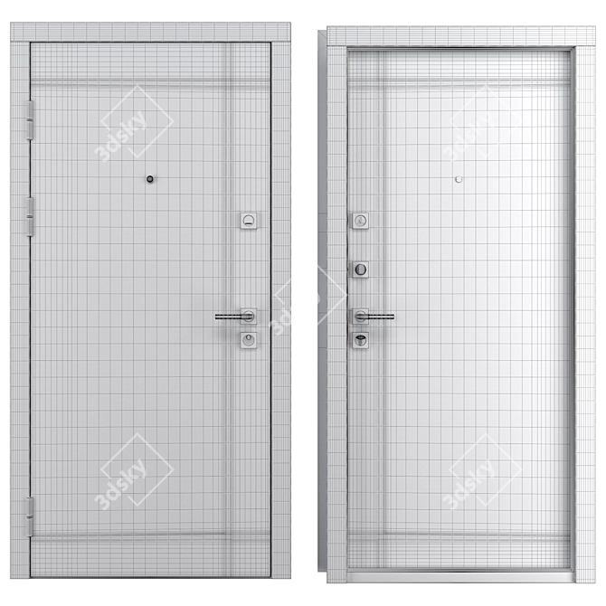 Madlen Metal Entry Door (Abwehr) 3D model image 4