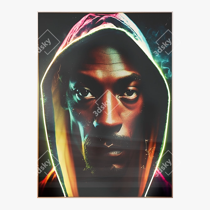 Neon Snoop&Dre Posters Set 3D model image 2