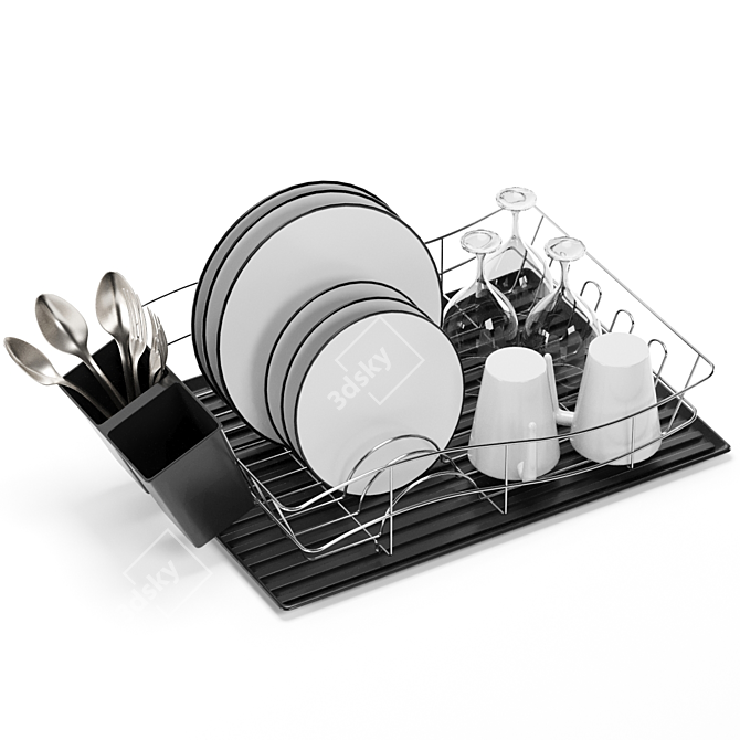 Tower Essentials Dish Drainer Set 3D model image 2