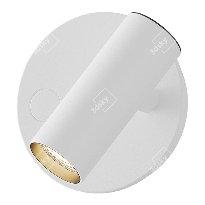 Sleek Aluminium LED Sconce 3D model image 2