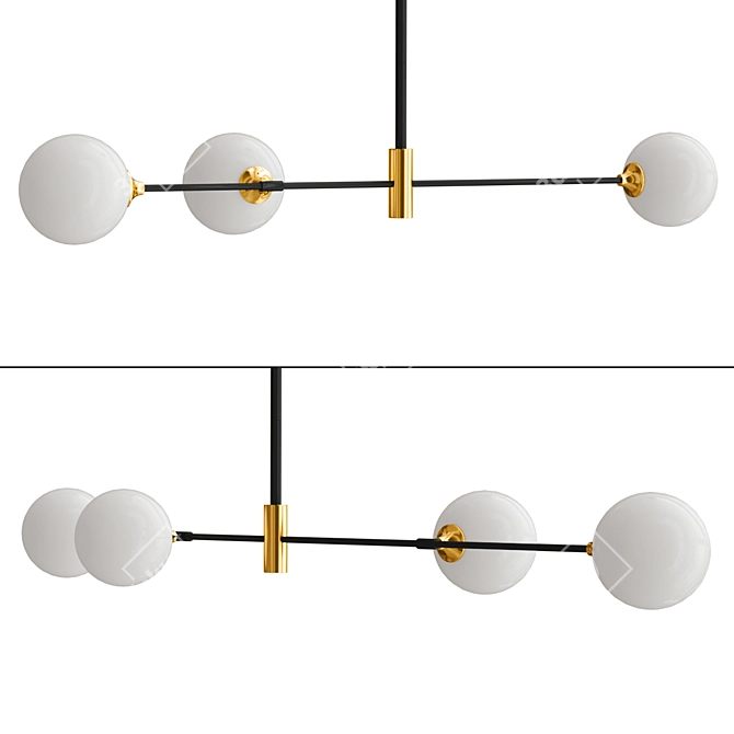 Modern Ø100 Hanging Lamp 3D model image 1