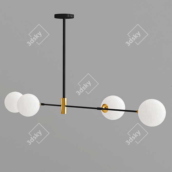 Modern Ø100 Hanging Lamp 3D model image 3