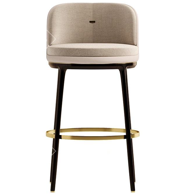 Hicks Bar Stool: Leather Comfort 3D model image 8