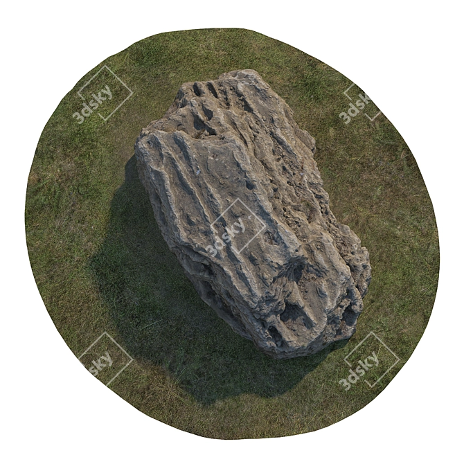 Park Landscape Stone Texture Kit 3D model image 6