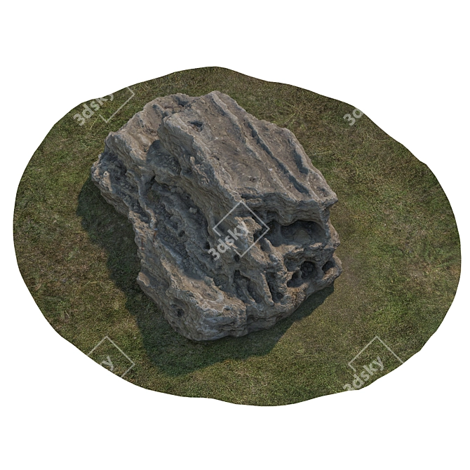 Park Landscape Stone Texture Kit 3D model image 1