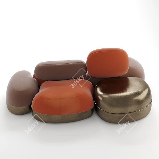 Galactic Sculptural Seating System 3D model image 2