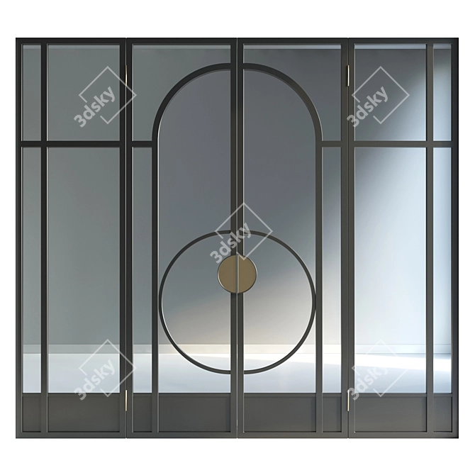 Dual Door Material Options 3D model image 1