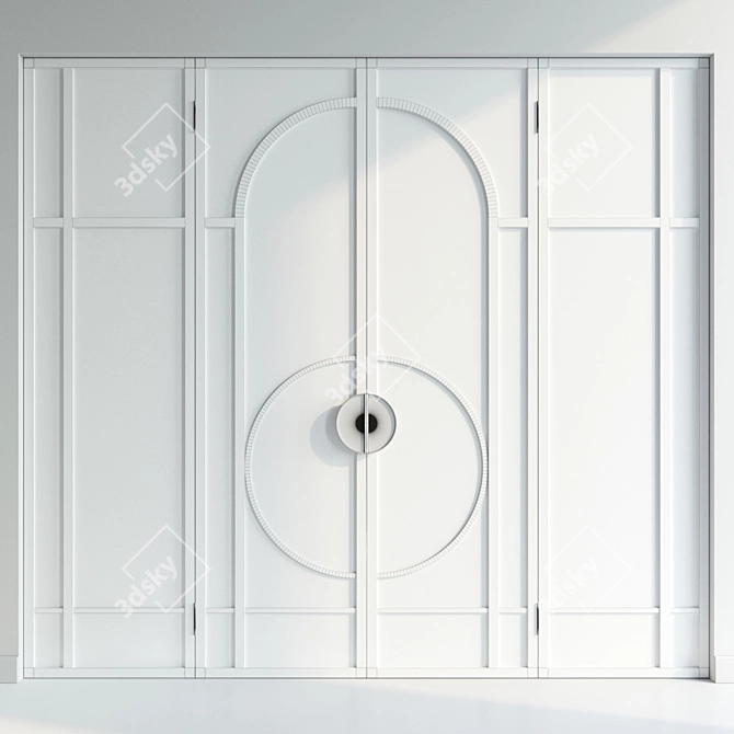 Dual Door Material Options 3D model image 3