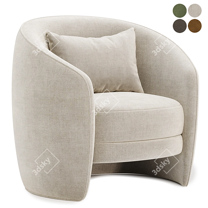 Stylish Fernie Chair Collection 3D model image 1