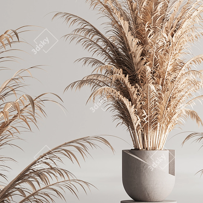 Modern 99 Dry Indoor Plants 3D model image 4