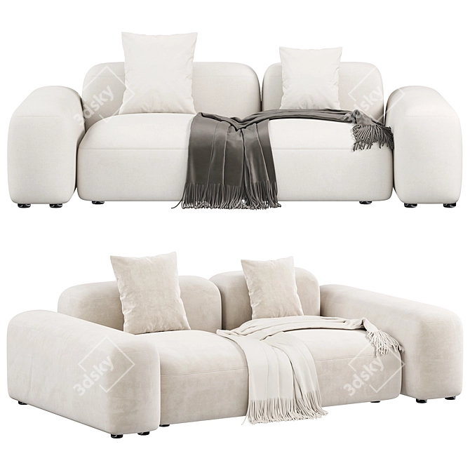 Modular Lapis 045 Sofa Design 3D model image 3