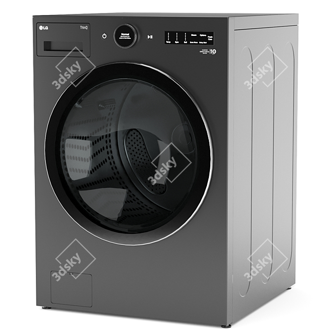 LG WM6700HBA Front Load Washer 3D model image 10