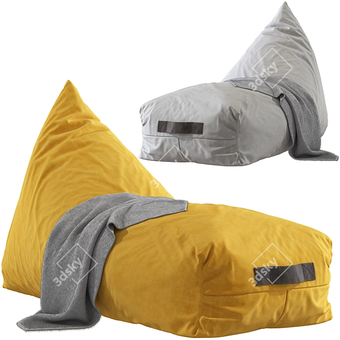 Children's 'Oasis' Canvas Bean Bag 3D model image 1