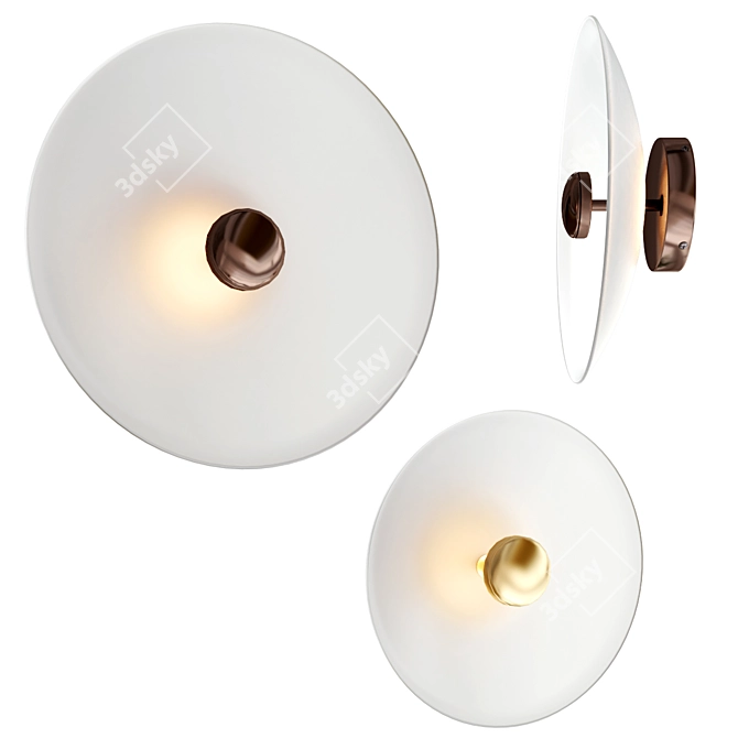 Elegant Bronze Cielo Wall Light 3D model image 1