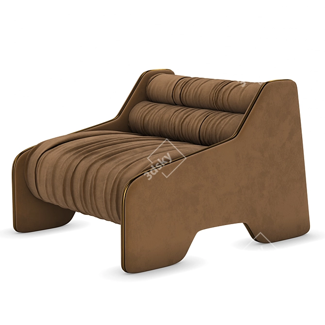 Elegant Layla Armchair: Comfort Personified 3D model image 1