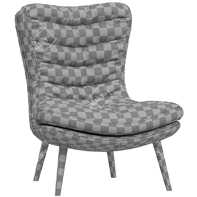  Plush Glasgow Armchair Combo 3D model image 5