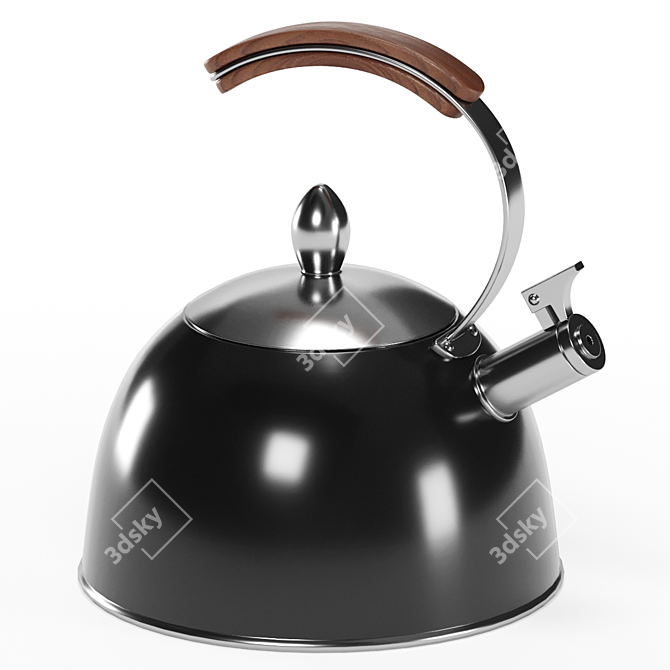 Sleek Stainless Tea Kettle 3D model image 3