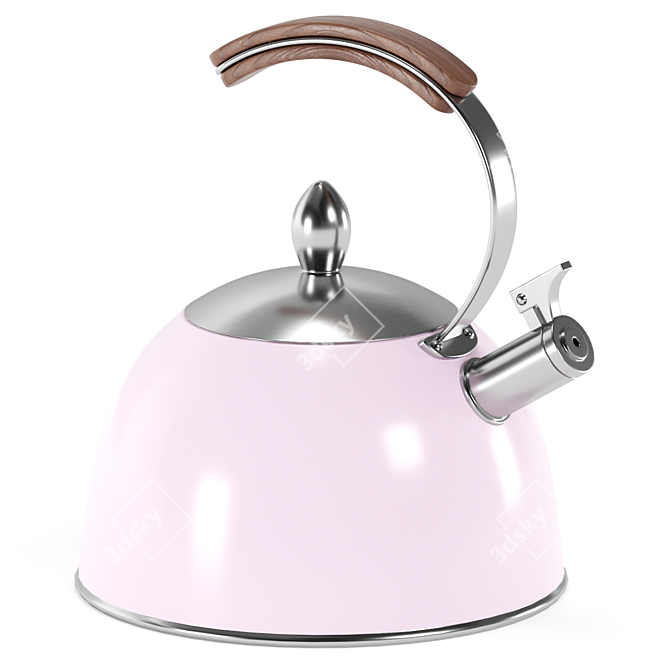 Sleek Stainless Tea Kettle 3D model image 5