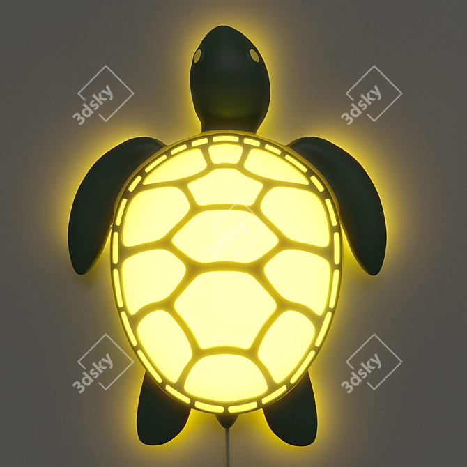 Ikea Turtle LED Wall Lamp 3D model image 3