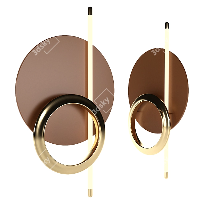 Elegant Casa Rola Wall Sconce 3D model image 1