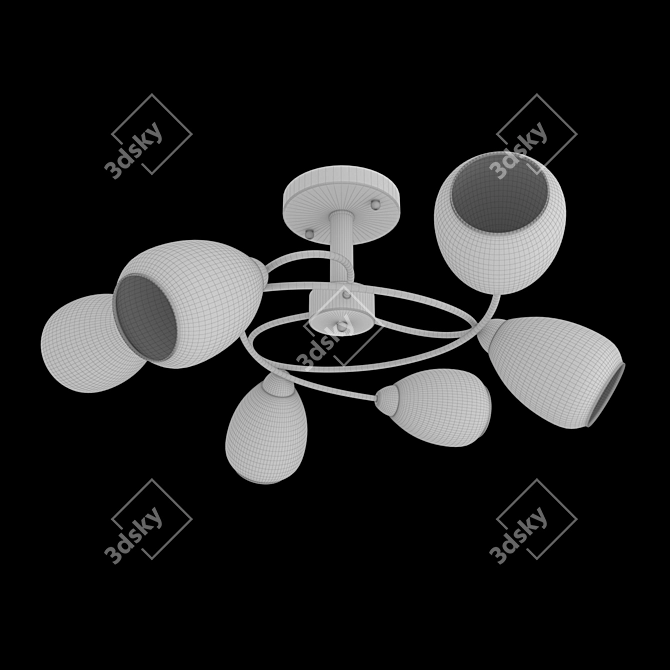 Eurosvet Noemi Ceiling Light 3D model image 4