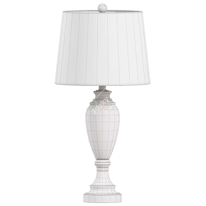 Elegant Akhtari Metal Table Lamp 3D model image 3