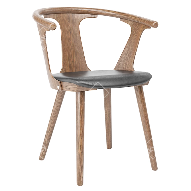 Modern SK2 Dining Chair Upholstered 3D model image 1