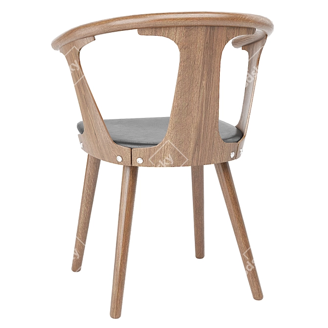 Modern SK2 Dining Chair Upholstered 3D model image 4