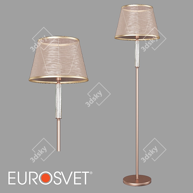 Eurosvet Alcamo Floor Lamp with Shade 3D model image 1