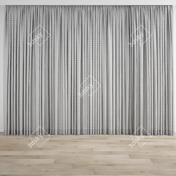 Detailed 3D Curtain Model Archive 3D model image 2