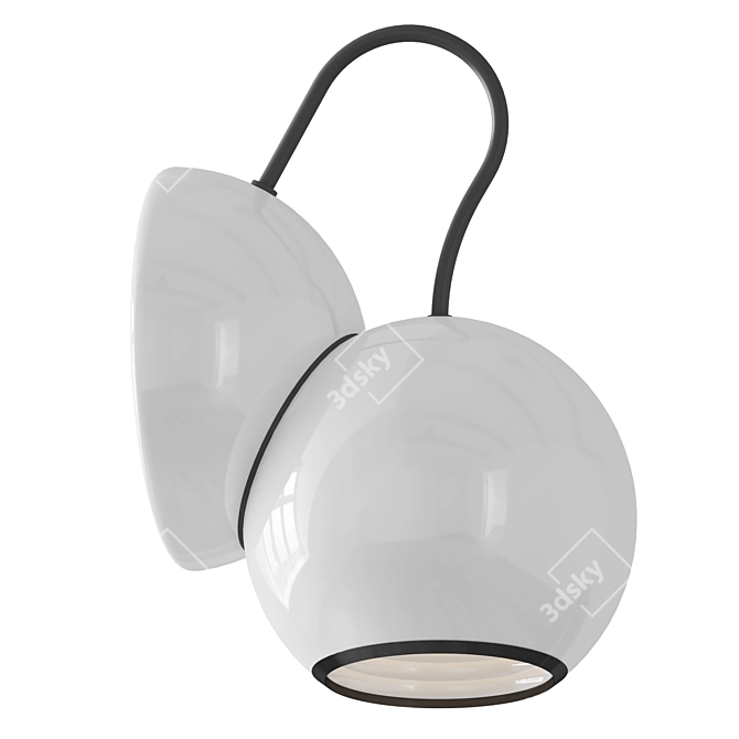 Modern Metal Sconce Light 3D model image 3