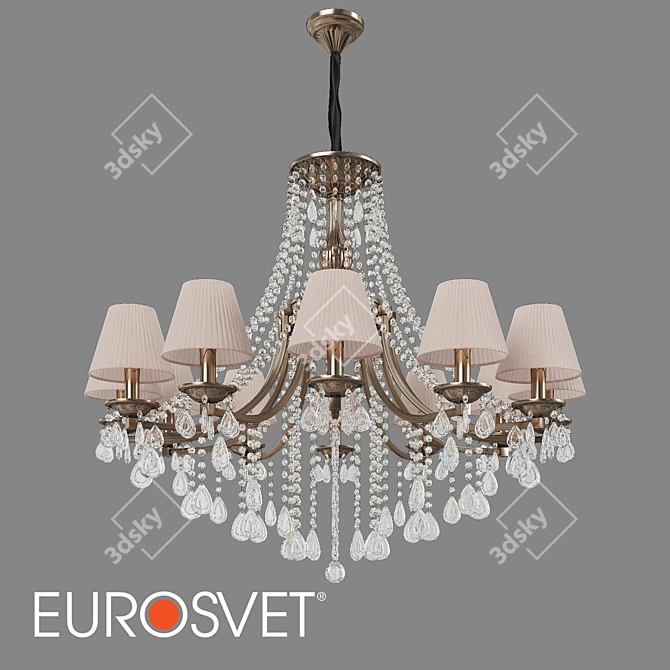Bogate's Liguria Crystal Chandelier 3D model image 1