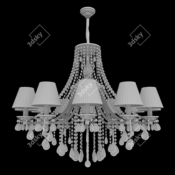 Bogate's Liguria Crystal Chandelier 3D model image 2