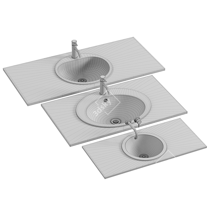  Sleek Alape Drop-in Washbasins 3D model image 3